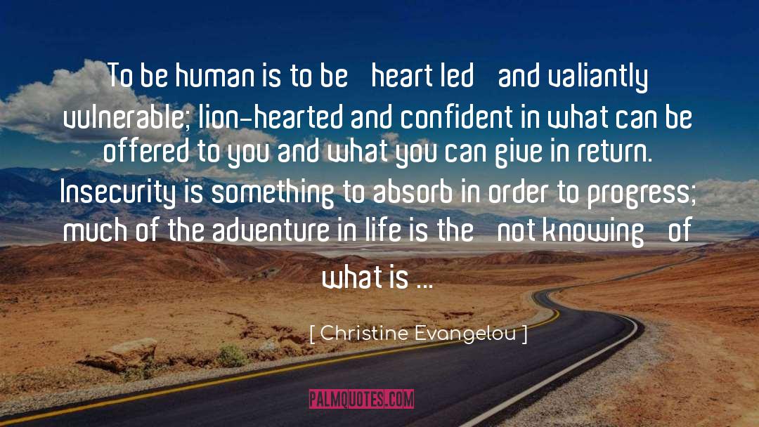 Christine Evangelou Quotes: To be human is to