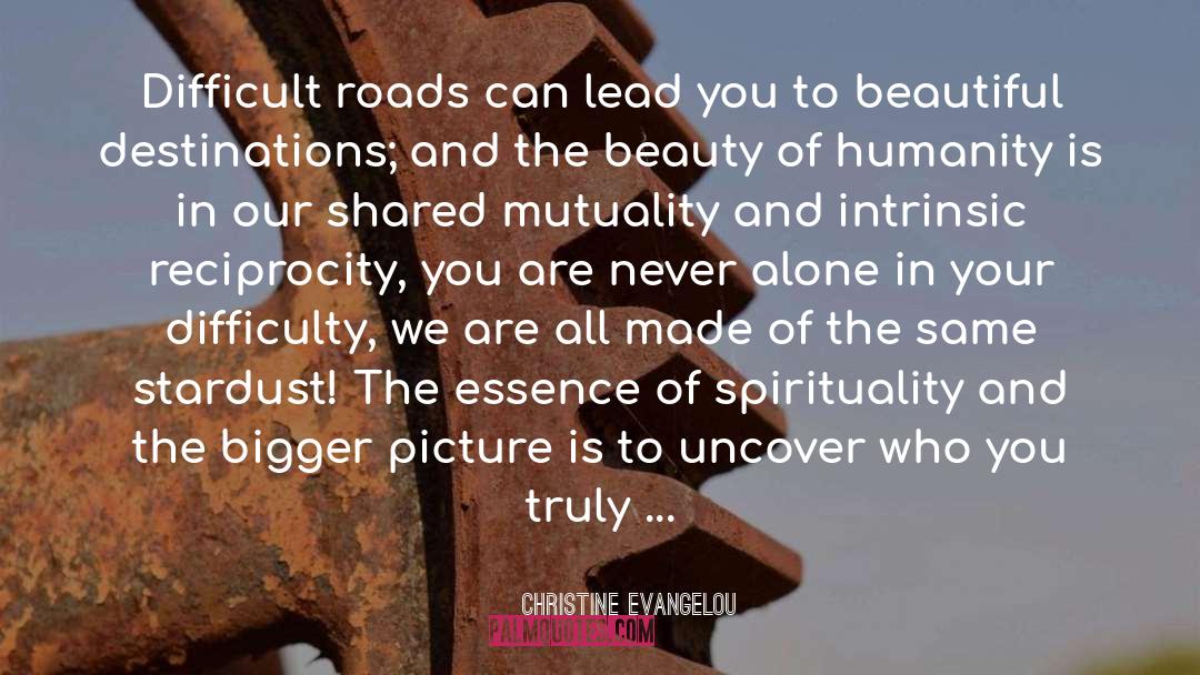 Christine Evangelou Quotes: Difficult roads can lead you