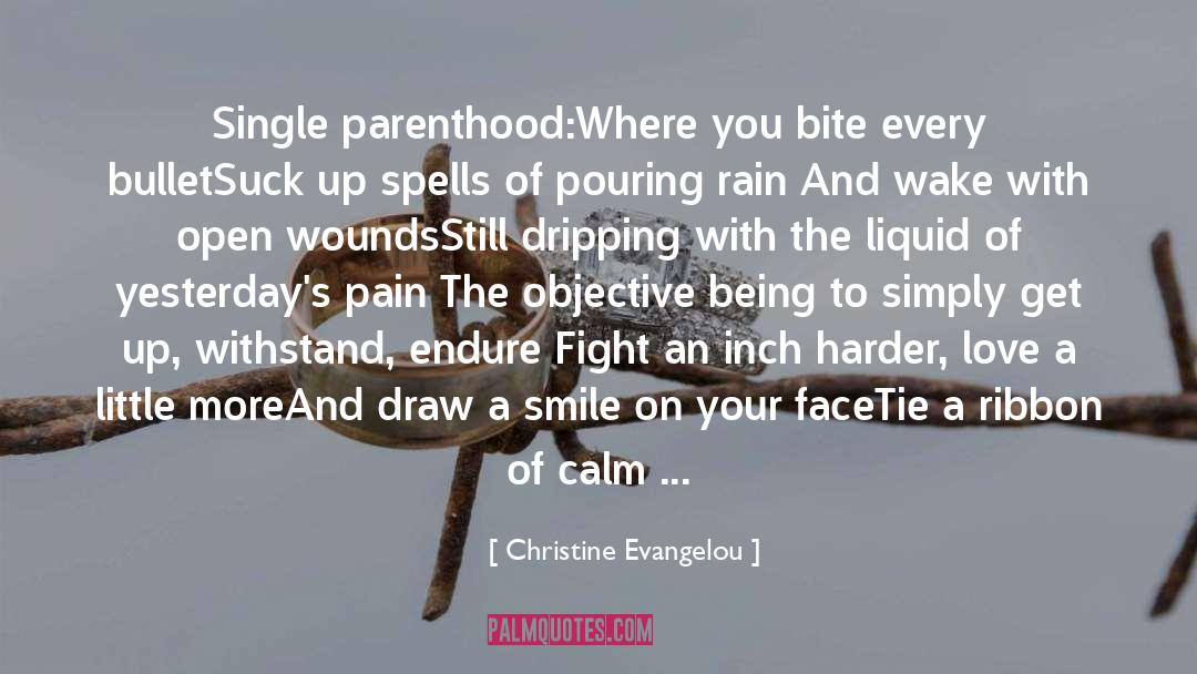 Christine Evangelou Quotes: Single parenthood:<br /><br />Where you