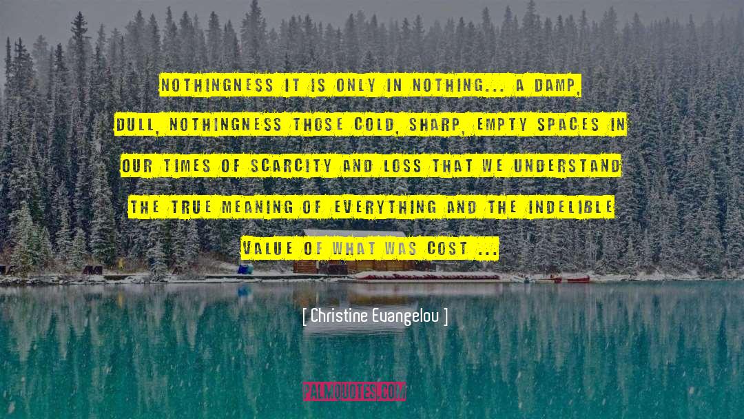 Christine Evangelou Quotes: Nothingness <br /><br />It is