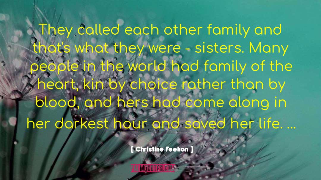 Christine Feehan Quotes: They called each other family