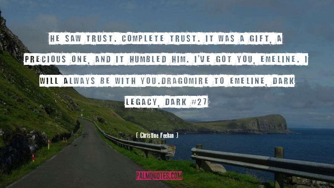 Christine Feehan Quotes: He saw trust. Complete trust.