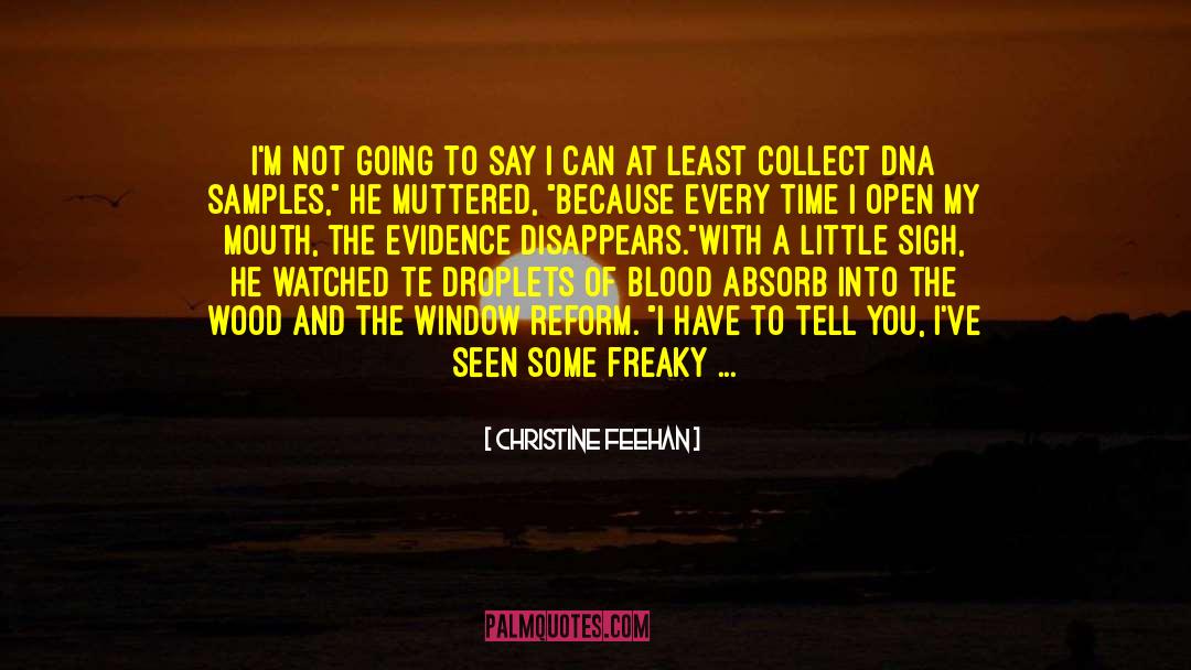 Christine Feehan Quotes: I'm not going to say