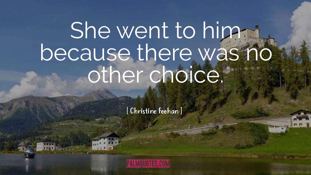 Christine Feehan Quotes: She went to him because