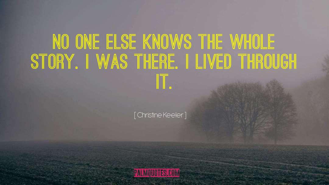 Christine Keeler Quotes: No one else knows the