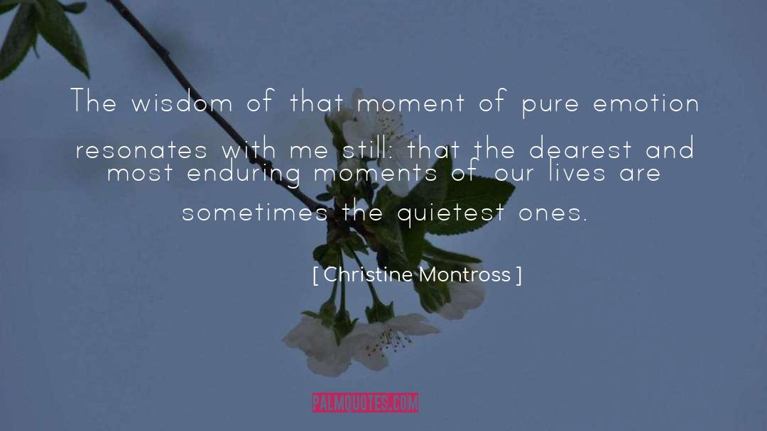 Christine Montross Quotes: The wisdom of that moment