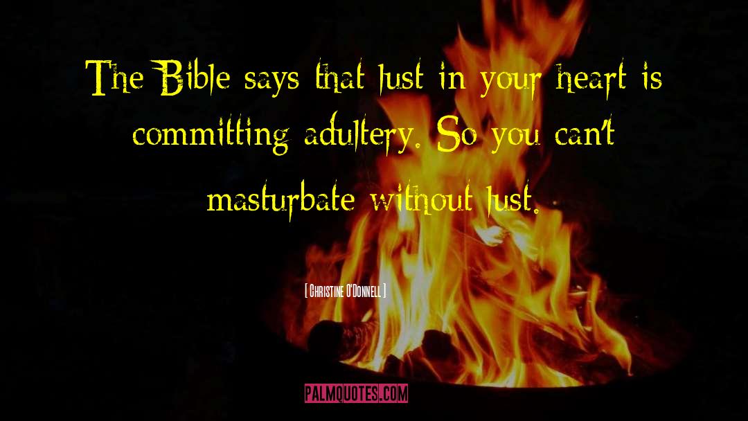 Christine O'Donnell Quotes: The Bible says that lust