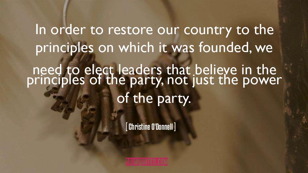 Christine O'Donnell Quotes: In order to restore our