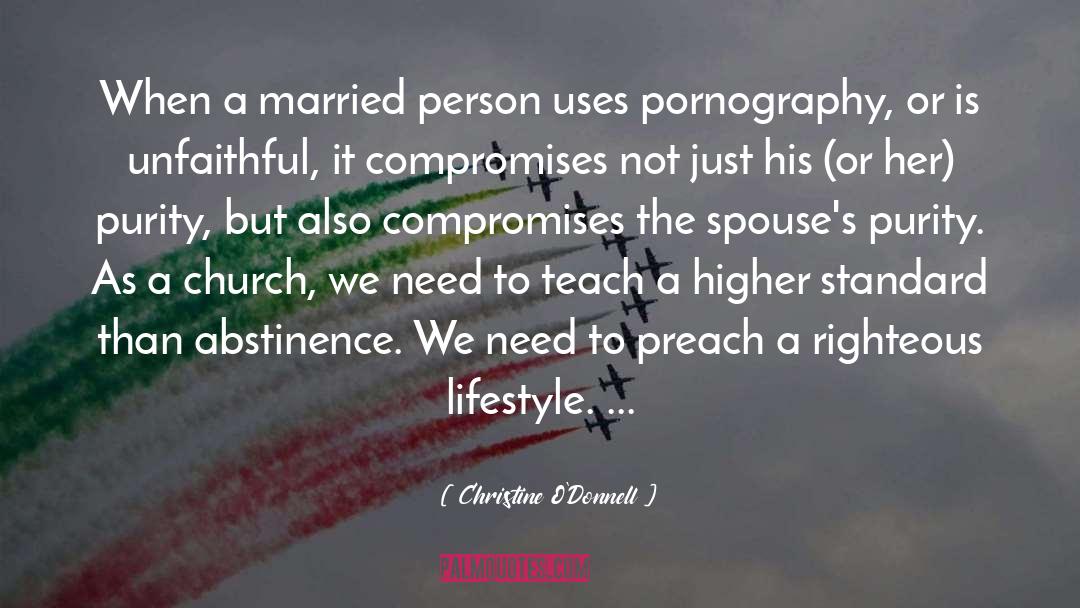 Christine O'Donnell Quotes: When a married person uses