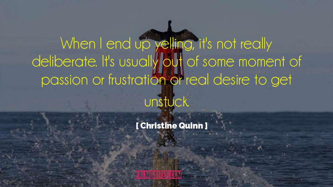 Christine Quinn Quotes: When I end up yelling,