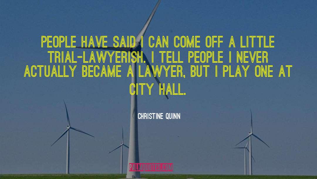 Christine Quinn Quotes: People have said I can