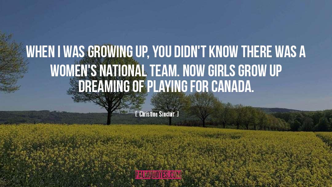 Christine Sinclair Quotes: When I was growing up,