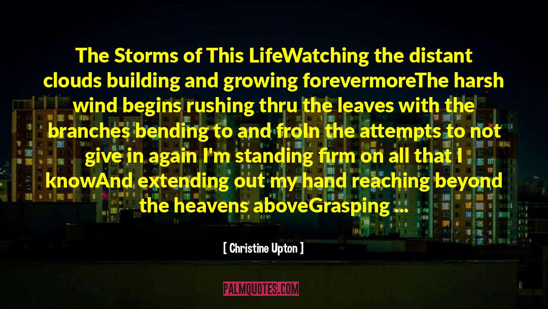 Christine Upton Quotes: The Storms of This Life<br>Watching