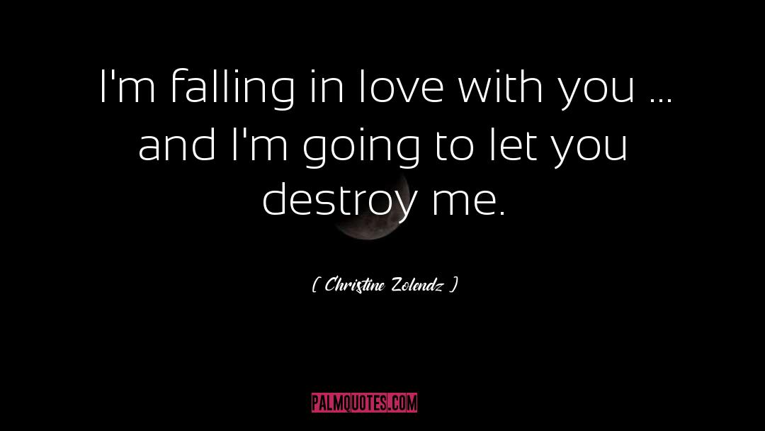 Christine Zolendz Quotes: I'm falling in love with