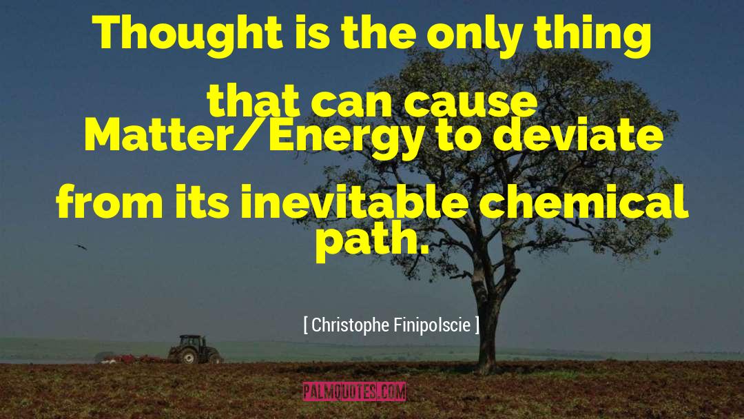 Christophe Finipolscie Quotes: Thought is the only thing