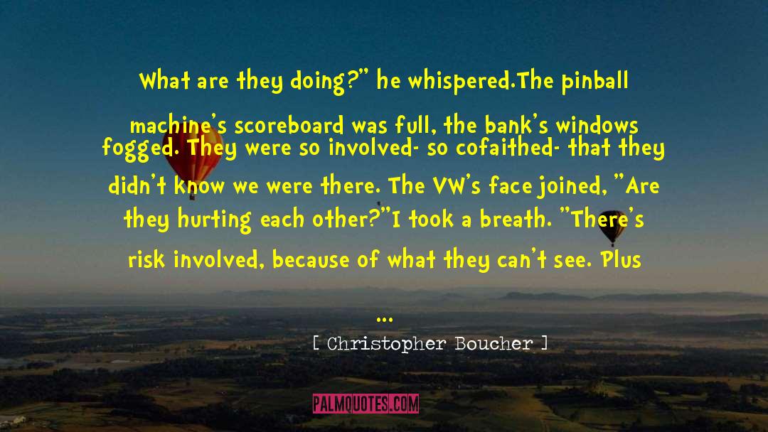 Christopher Boucher Quotes: What are they doing?