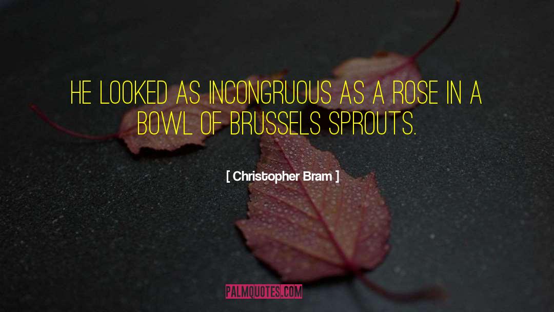 Christopher Bram Quotes: He looked as incongruous as