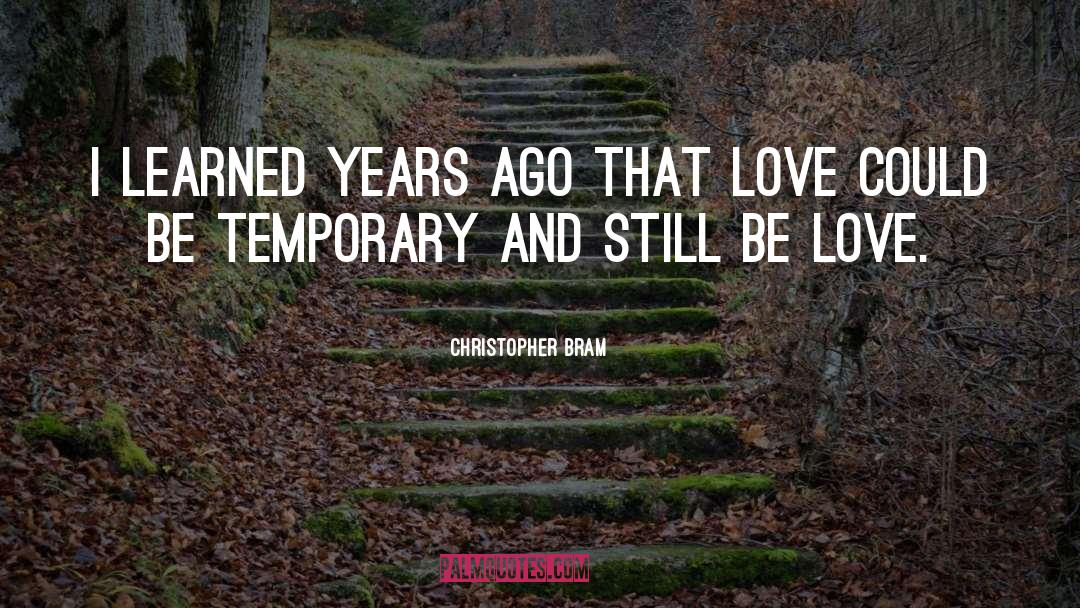 Christopher Bram Quotes: I learned years ago that