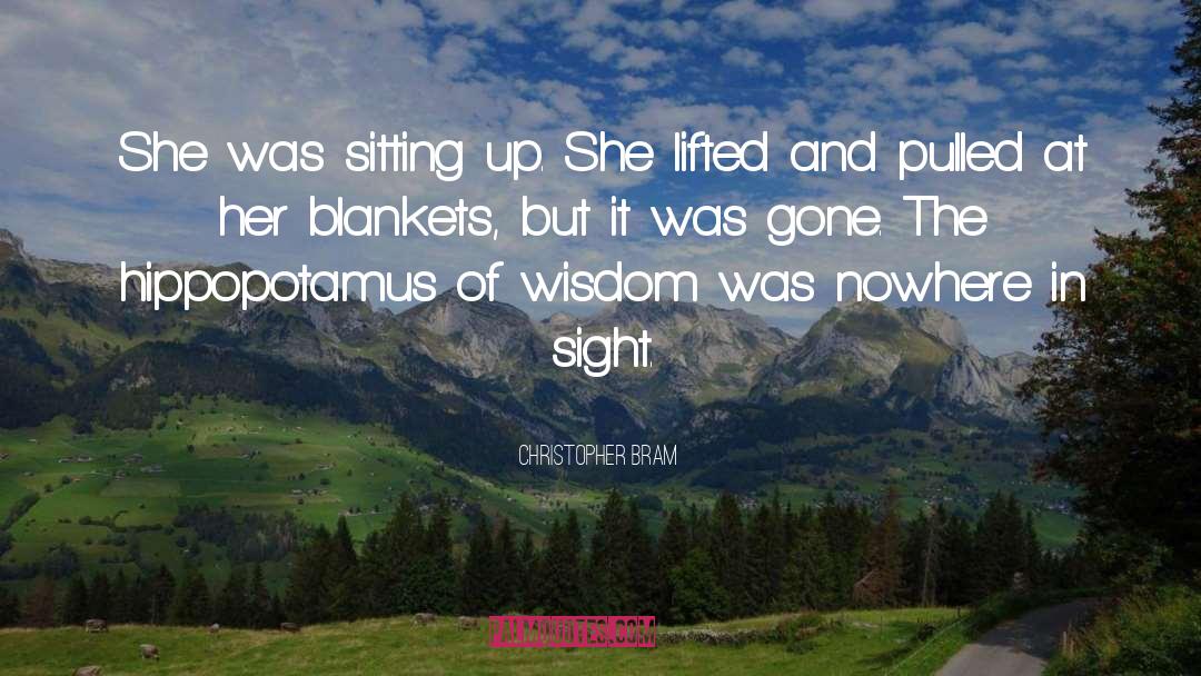 Christopher Bram Quotes: She was sitting up. She