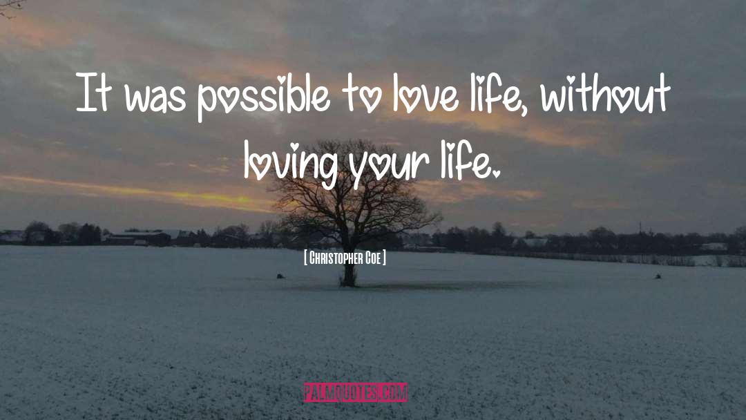 Christopher Coe Quotes: It was possible to love