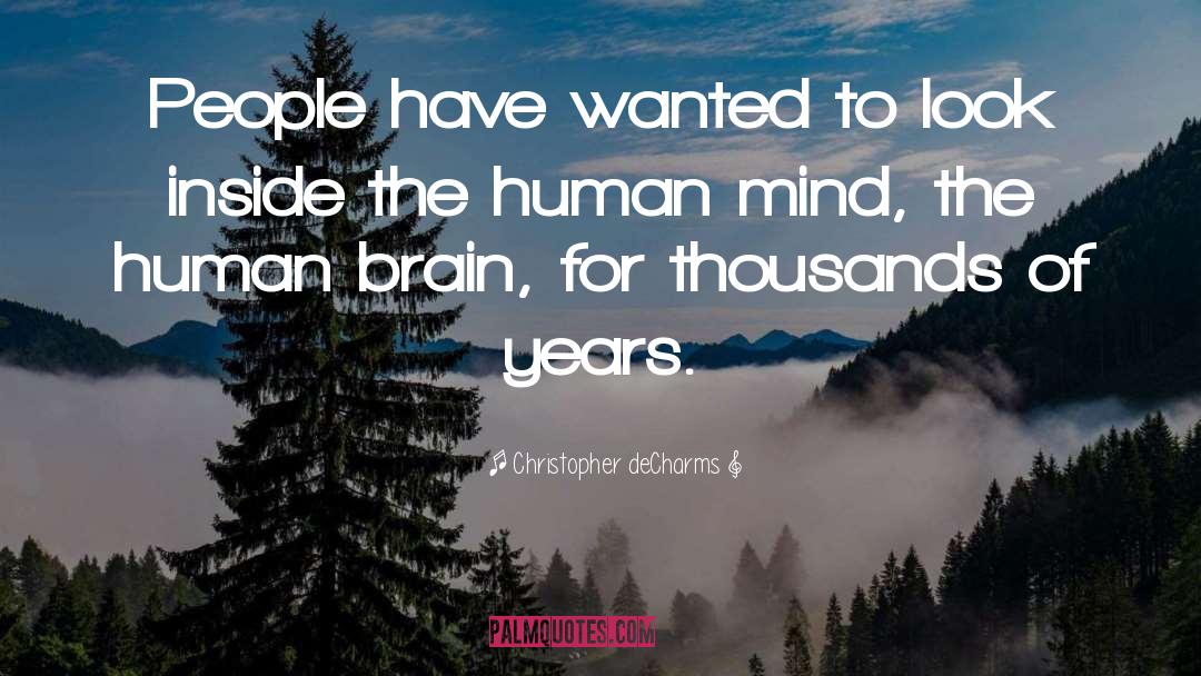Christopher DeCharms Quotes: People have wanted to look