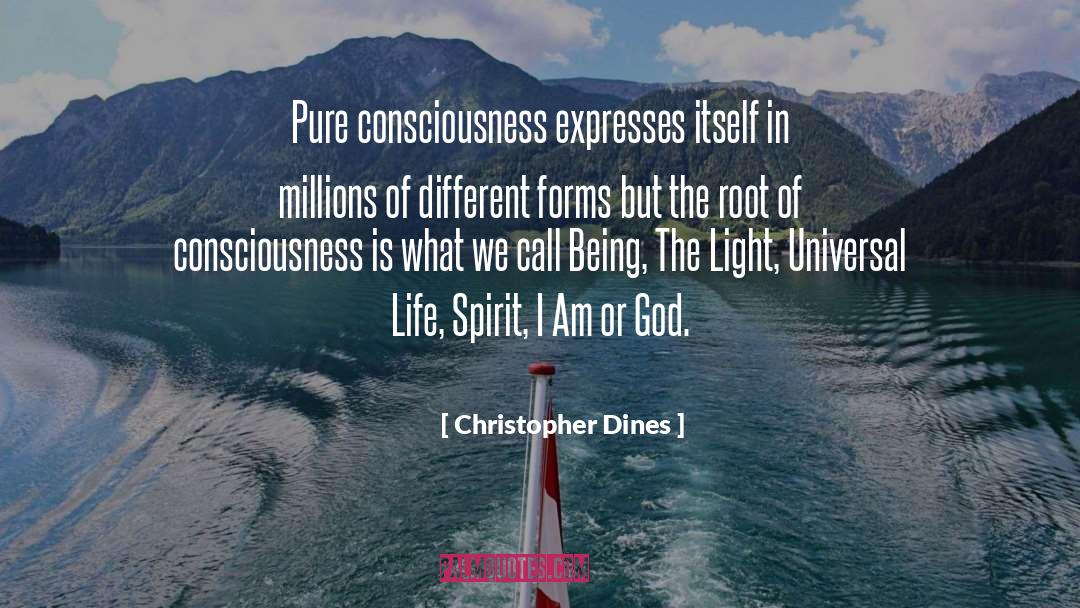 Christopher Dines Quotes: Pure consciousness expresses itself in