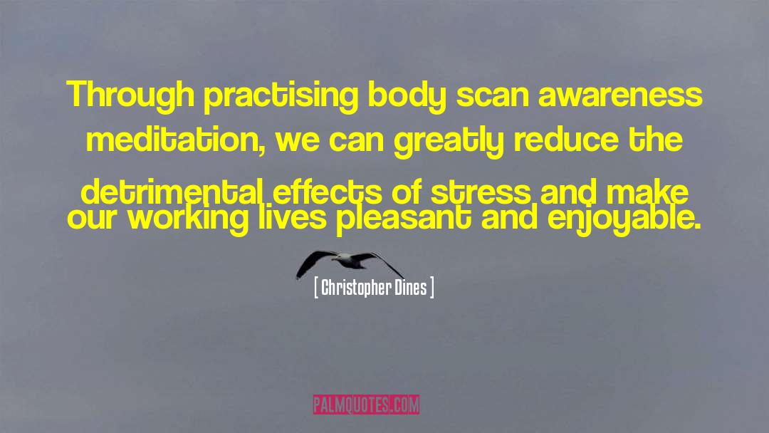 Christopher Dines Quotes: Through practising body scan awareness