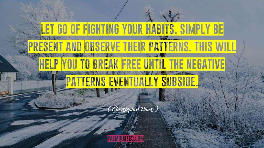 Christopher Dines Quotes: Let go of fighting your