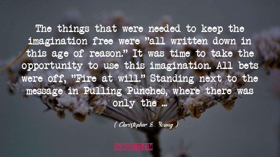 Christopher E. Young Quotes: The things that were needed
