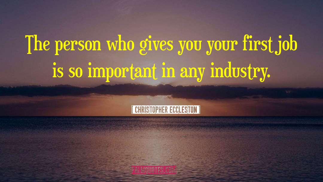 Christopher Eccleston Quotes: The person who gives you