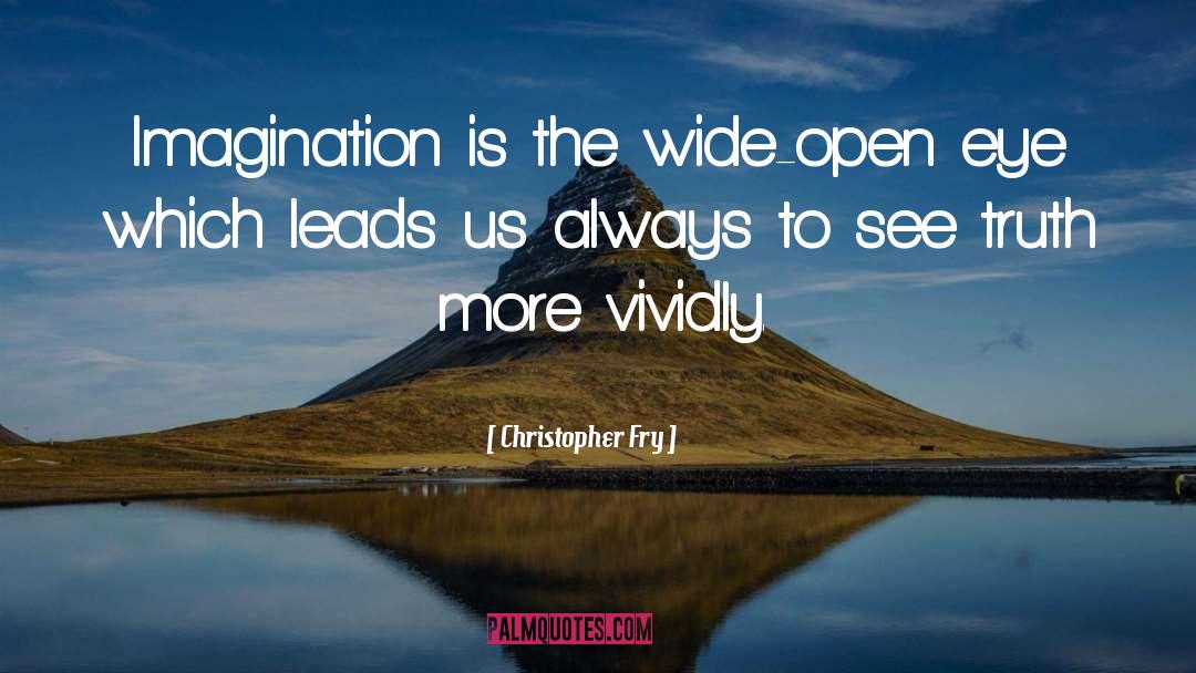 Christopher Fry Quotes: Imagination is the wide-open eye