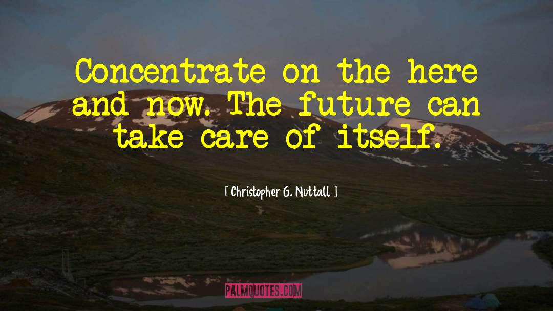 Christopher G. Nuttall Quotes: Concentrate on the here and