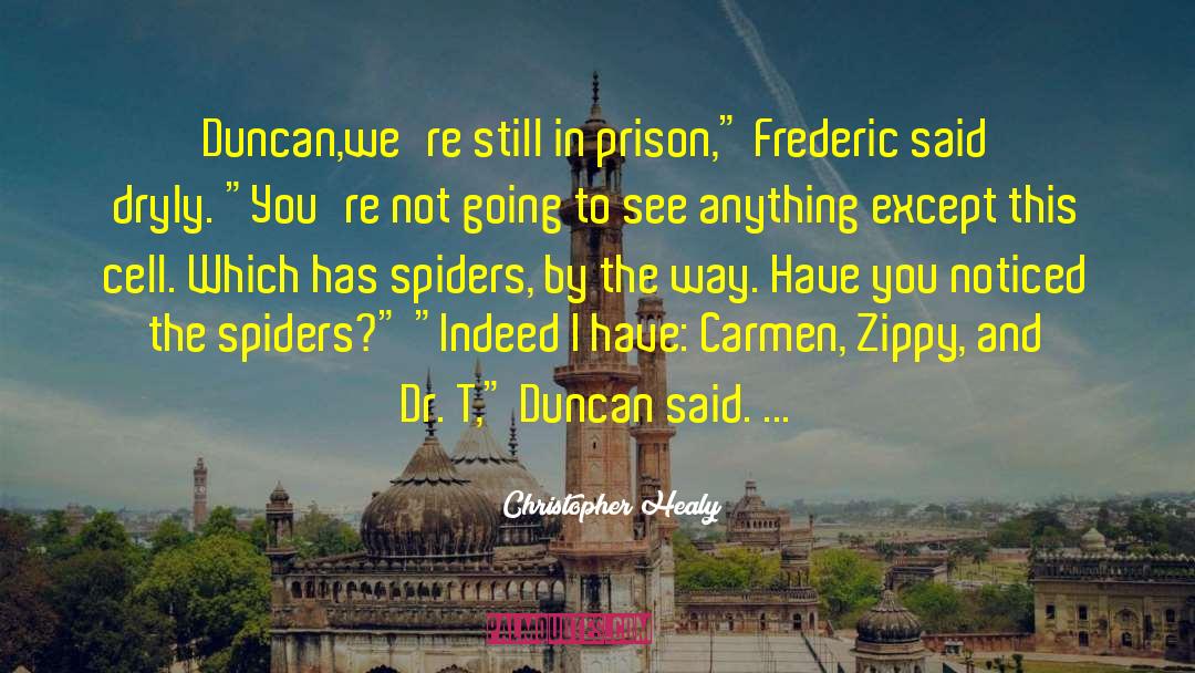 Christopher Healy Quotes: Duncan,we're still in prison,