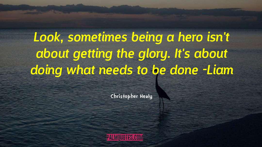 Christopher Healy Quotes: Look, sometimes being a hero