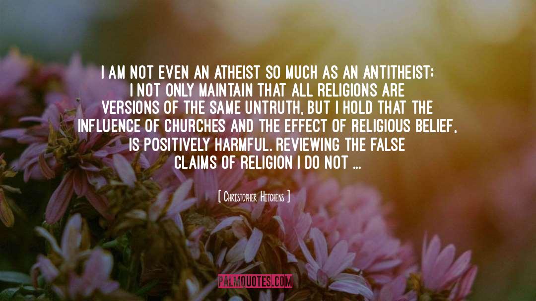 Christopher Hitchens Quotes: I am not even an