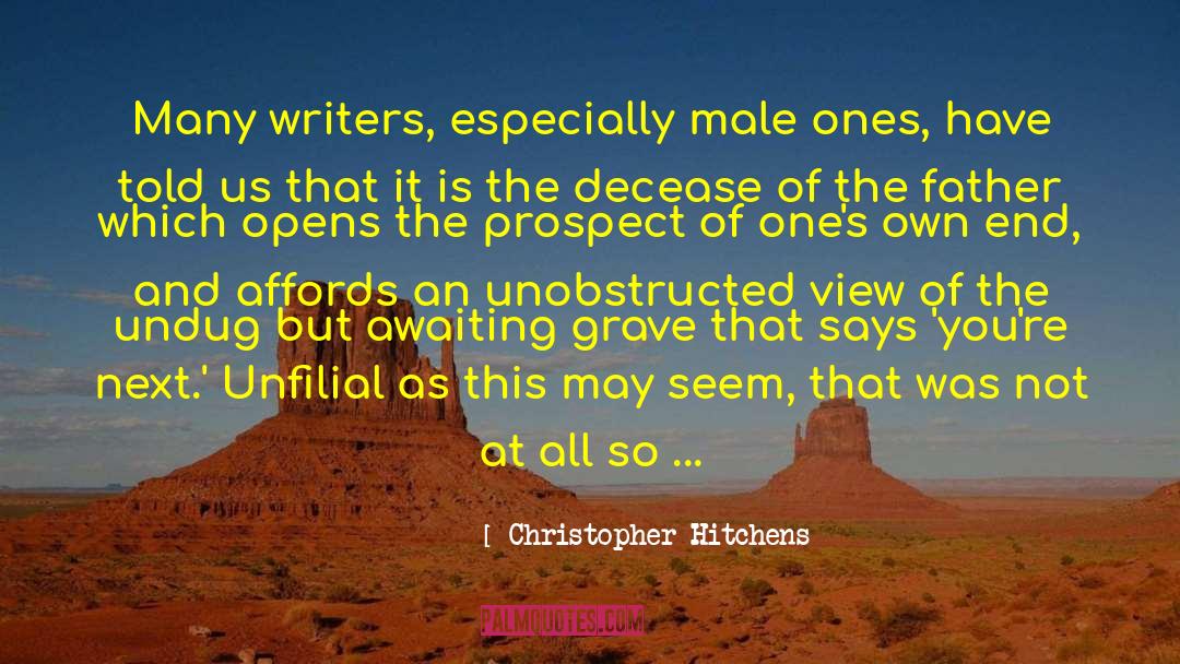 Christopher Hitchens Quotes: Many writers, especially male ones,