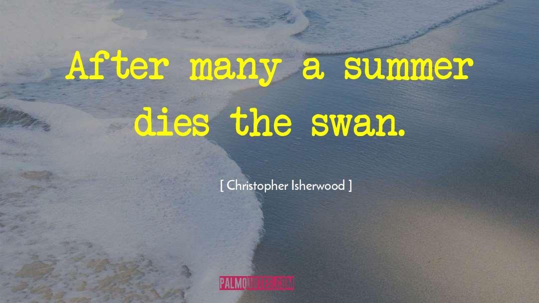 Christopher Isherwood Quotes: After many a summer dies