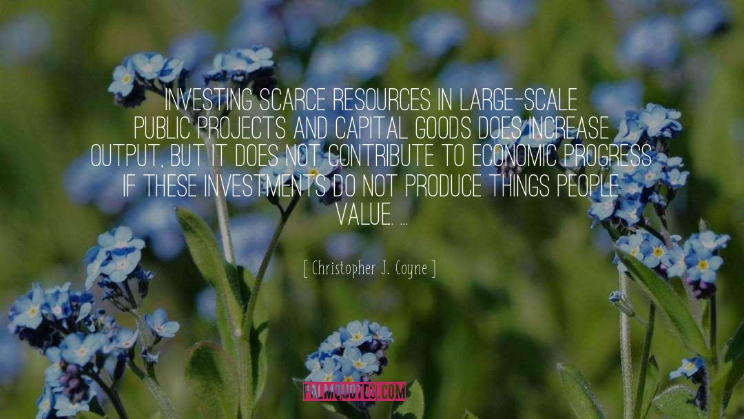 Christopher J. Coyne Quotes: Investing scarce resources in large-scale