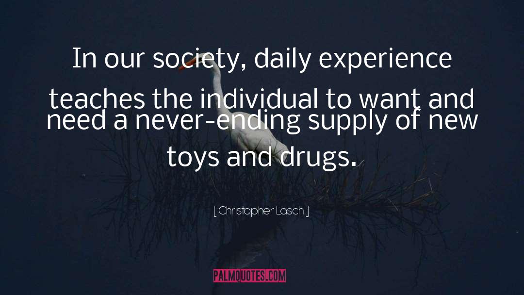 Christopher Lasch Quotes: In our society, daily experience