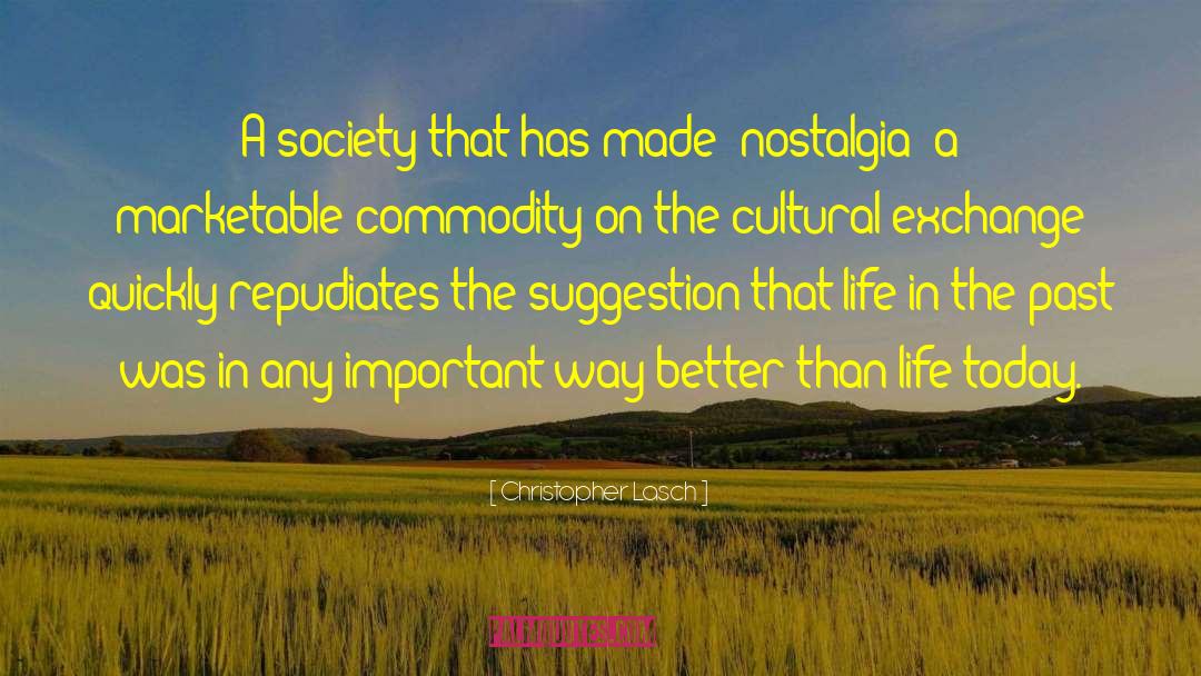 Christopher Lasch Quotes: A society that has made