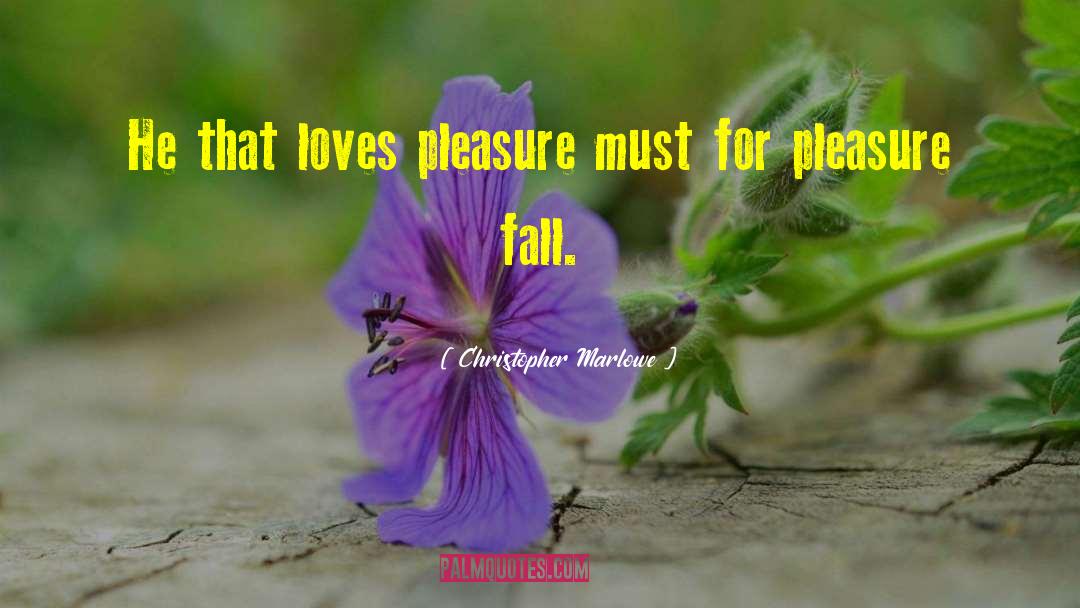 Christopher Marlowe Quotes: He that loves pleasure must