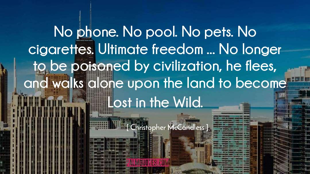 Christopher McCandless Quotes: No phone. No pool. No