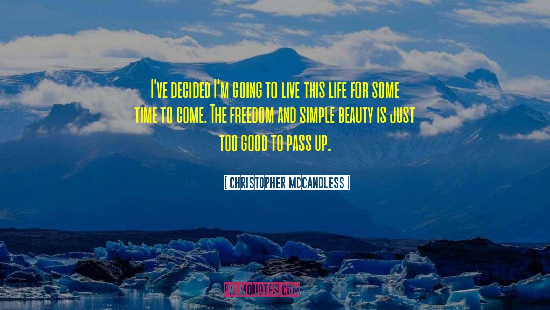 Christopher McCandless Quotes: I've decided I'm going to