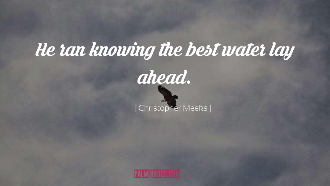 Christopher Meeks Quotes: He ran knowing the best