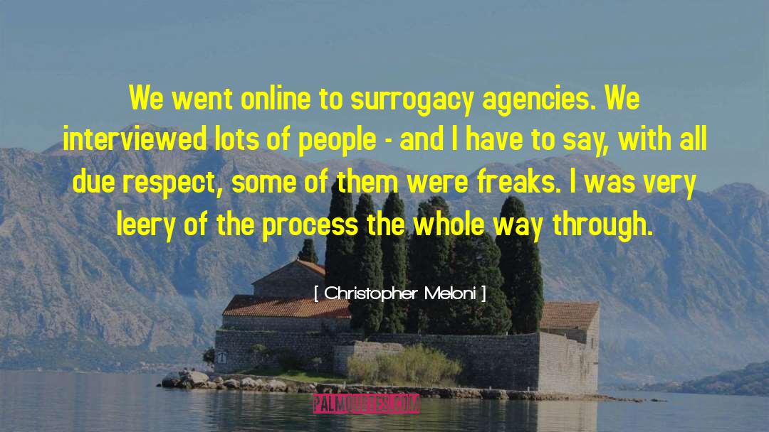 Christopher Meloni Quotes: We went online to surrogacy