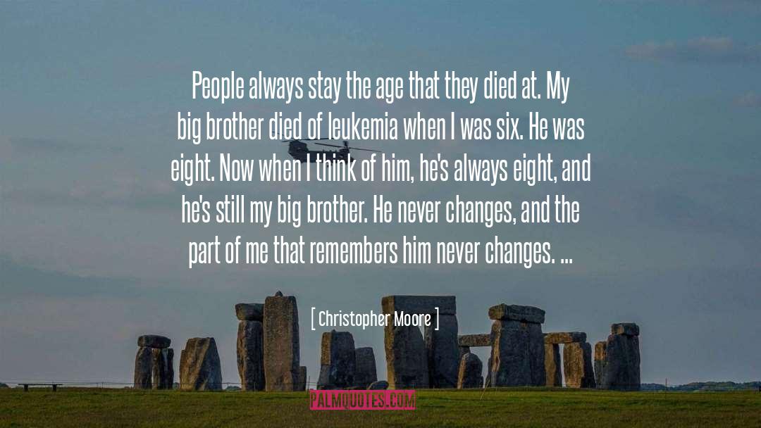 Christopher Moore Quotes: People always stay the age