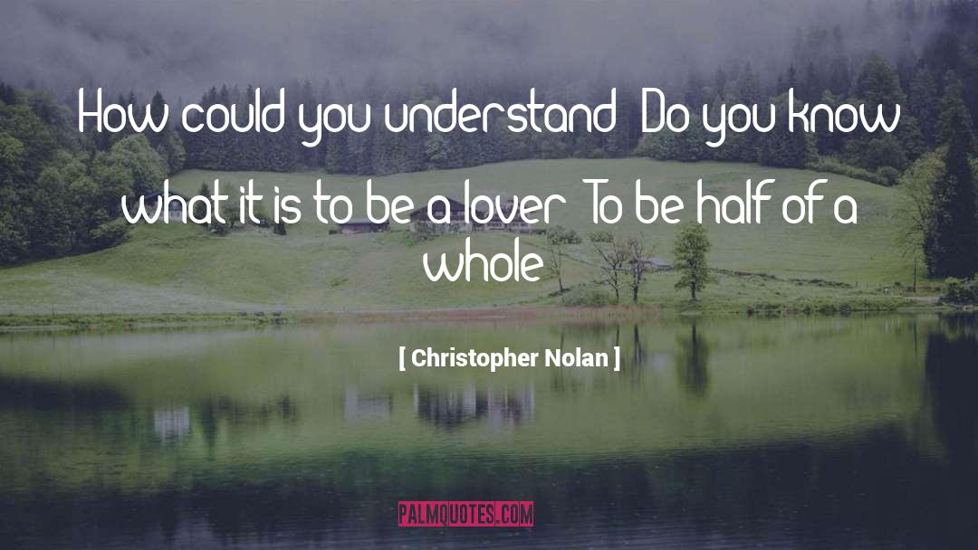 Christopher Nolan Quotes: How could you understand? Do