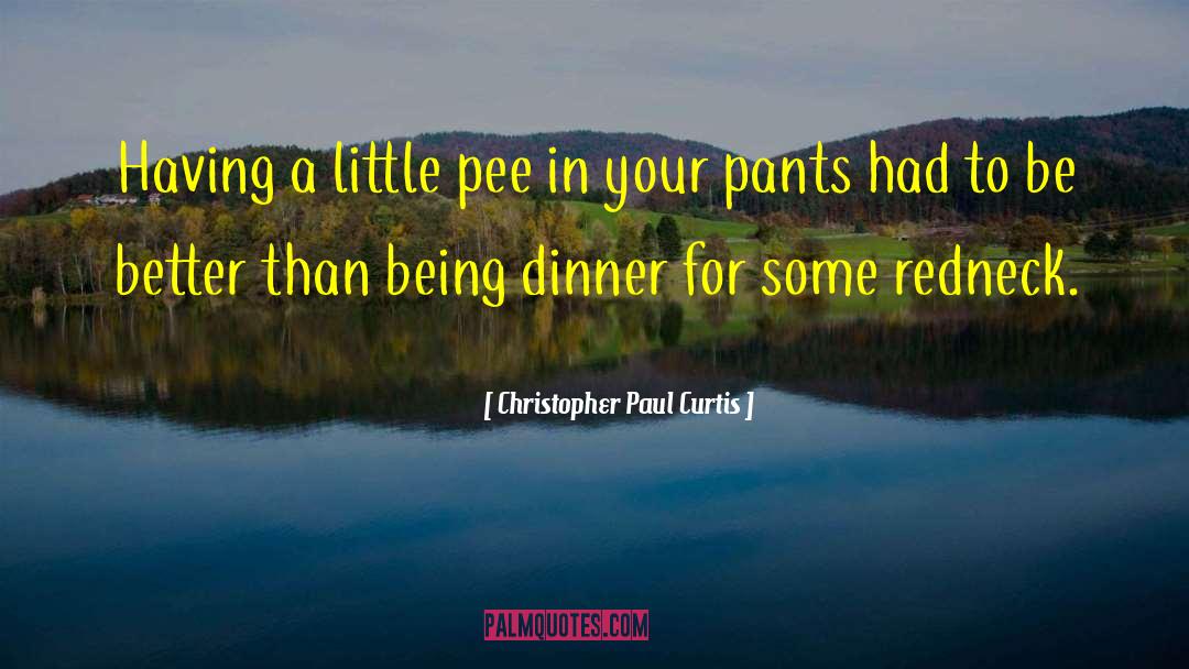 Christopher Paul Curtis Quotes: Having a little pee in