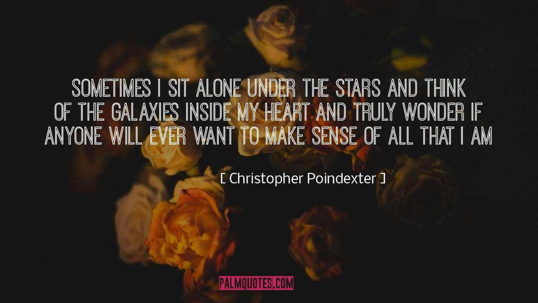 Christopher Poindexter Quotes: Sometimes I sit alone under