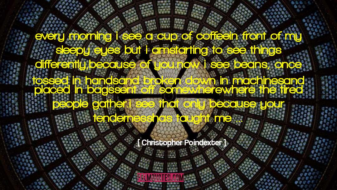 Christopher Poindexter Quotes: every morning i see a